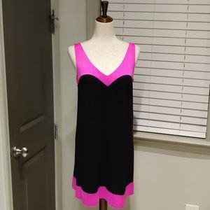 Betsey Johnson Color Trimmed V-neck Dress